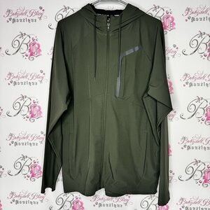 Under armour jacket coat lightweight army Men's Green Jacket zip up